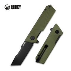 KUBEY Avenger Outdoor Folding Knife, Green