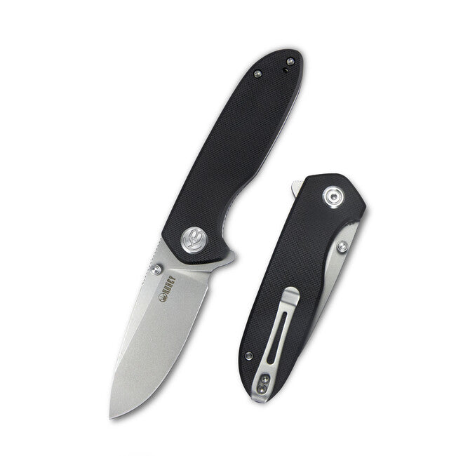 KUBEY Belus Folding Knife, Black G10
