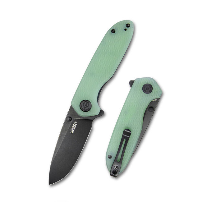 KUBEY Belus Folding Knife Nephrite & Black