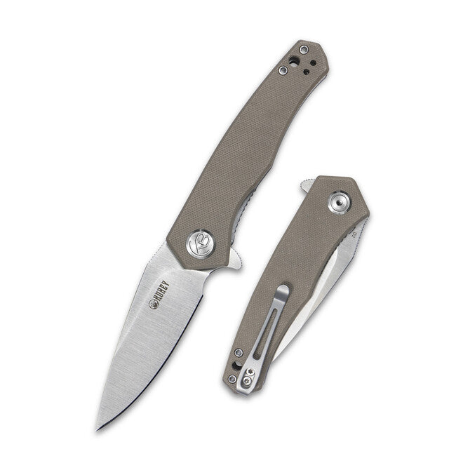 KUBEY Cadmus Folding Knife, Tan