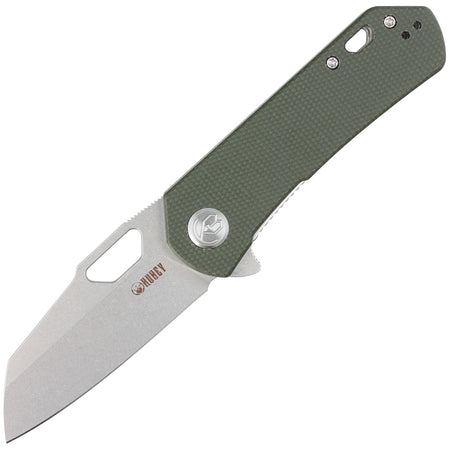 KUBEY Duroc Folding Knife, Green Micarta