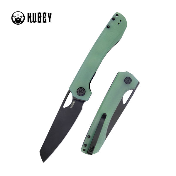 KUBEY Elang Folding Knife Nephrite & Black