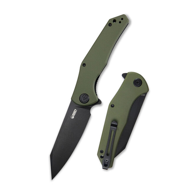 KUBEY Flash Folding Knife, AUS 10 Steel, Green