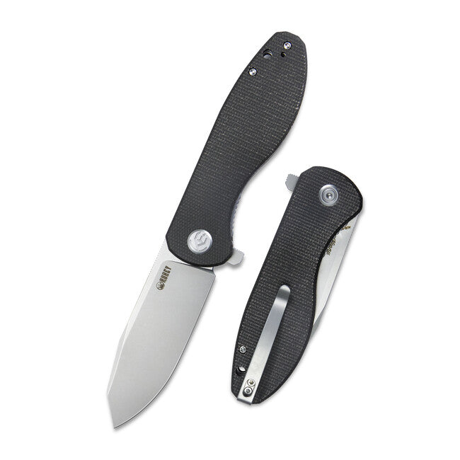 KUBEY Master Chief Folding Knife Black Micarta
