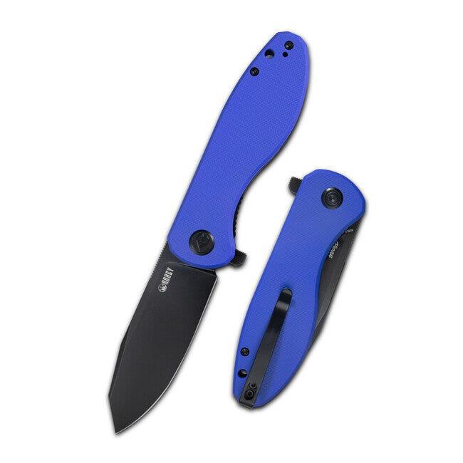 KUBEY Master Chief Folding Knife, Blue & Black