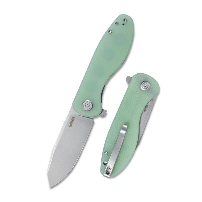 KUBEY Master Chief Folding Knife Jade G10