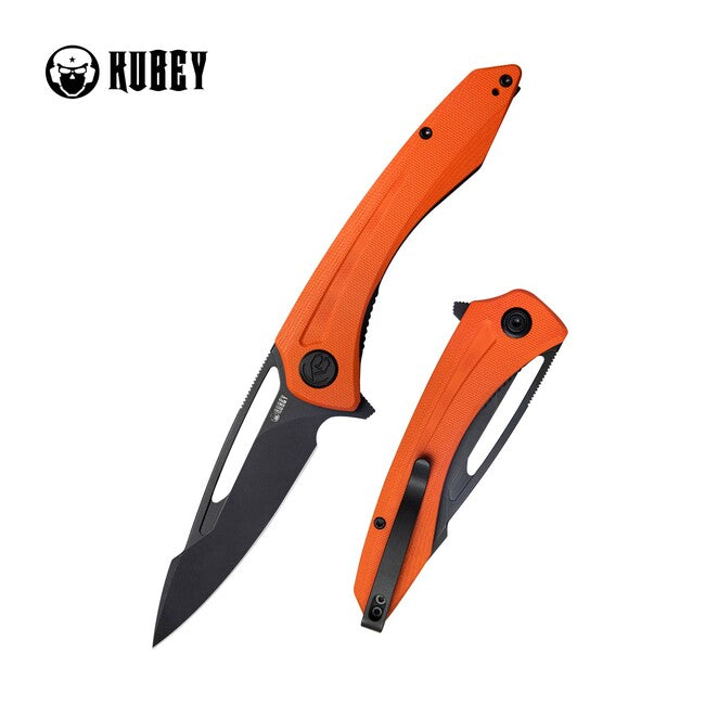 KUBEY Merced Folding Knife Orange & Black