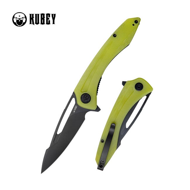 KUBEY Merced Folding Knife Yellow & Black
