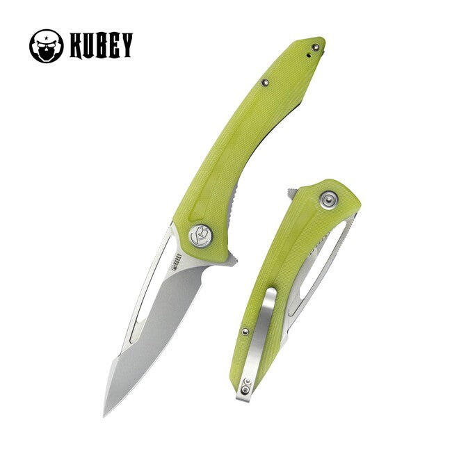 KUBEY Merced Folding Knife Yellow G10
