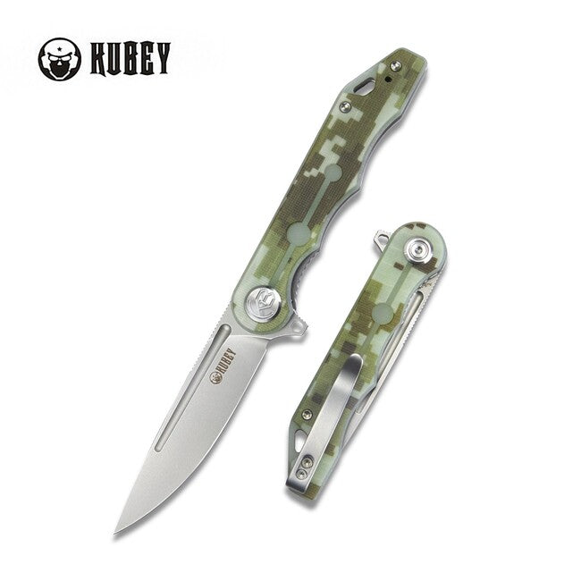 KUBEY Mizo Folding Knife Camo G10