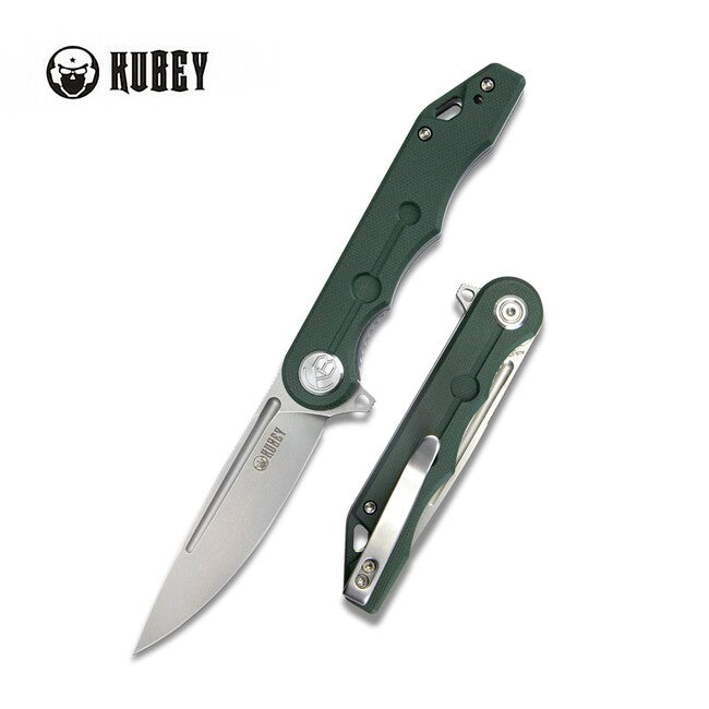 KUBEY Mizo Folding Knife Green G10