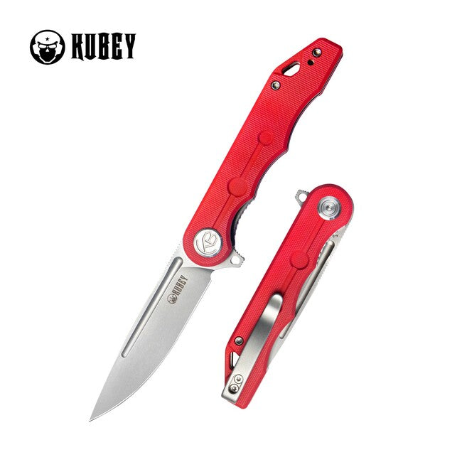 KUBEY Mizo Folding Knife Red G10