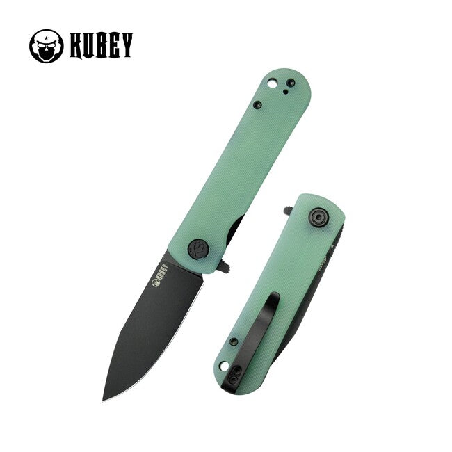 KUBEY Neo Outdoor Folding Knife Jade & Black