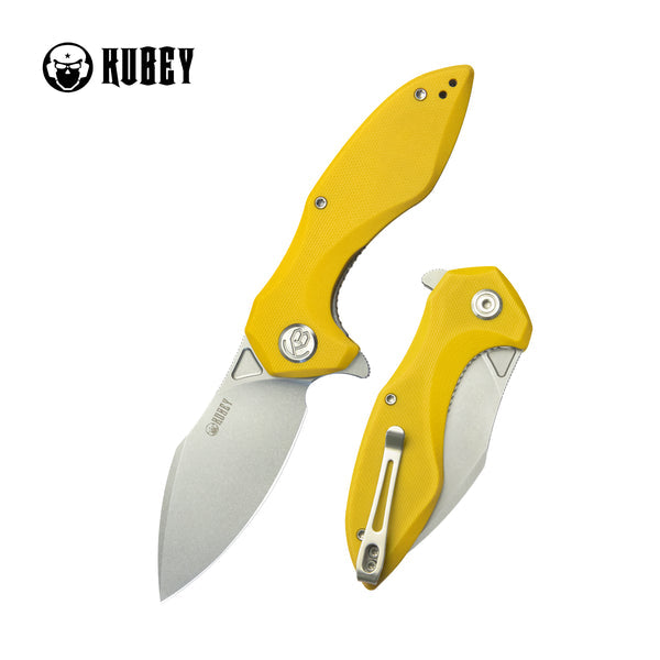 KUBEY Noble Folding Knife, Yellow