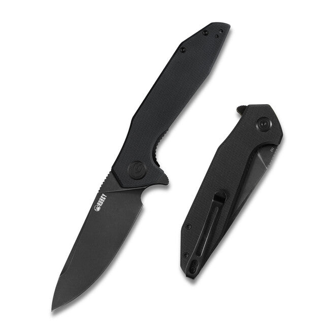 KUBEY Nova Dark Night Folding Knife, D2 Steel