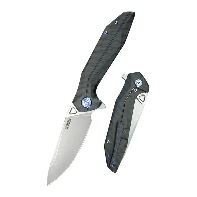 KUBEY Nova Folding Knife, Flame Titanium