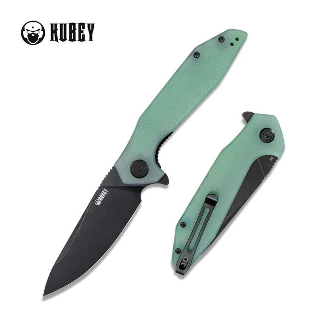 Kubey Nova Folding Knife, D2 Steel, Jade