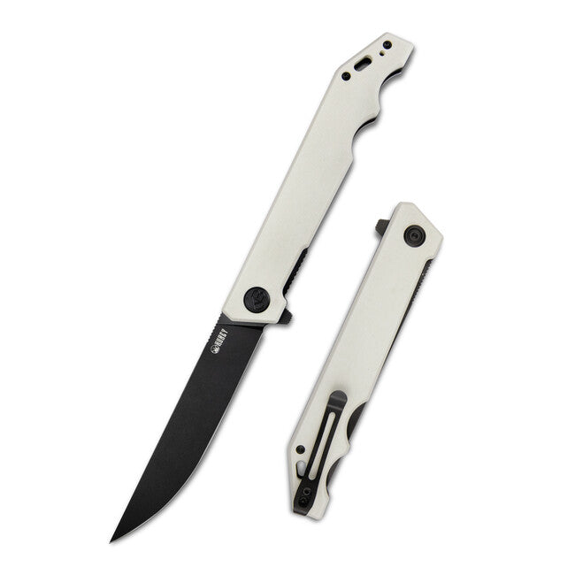 KUBEY Pylades Folding Knife Ivory & Black