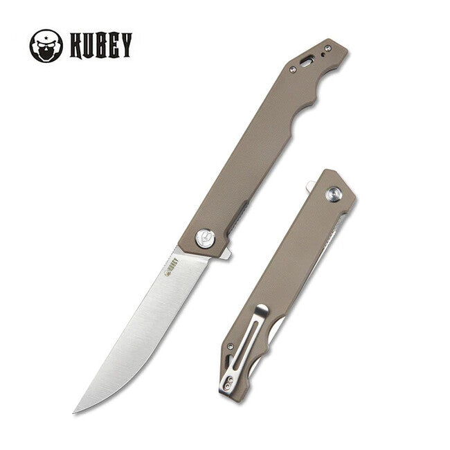KUBEY Pylades Folding Knife, Tan