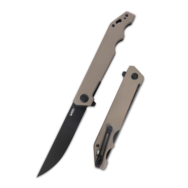 KUBEY Pylades Folding Knife Tan & Black
