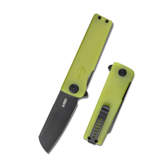 KUBEY Sailor Folding Knife Translucent Yellow G10