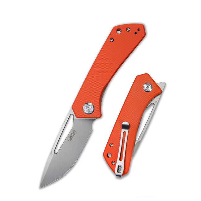 KUBEY Thalia Folding Knife, Orange G10