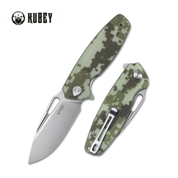 KUBEY Tityus Folding Knife Camo G10