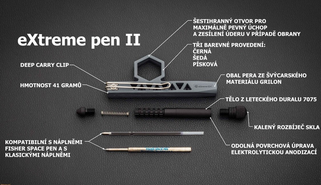 Extreme EDC Kubotan Extreme Pen II, Black