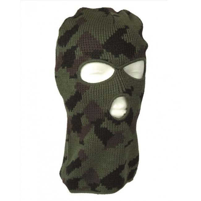 Mil-Tec Balaclava 3 Hole Woodland
