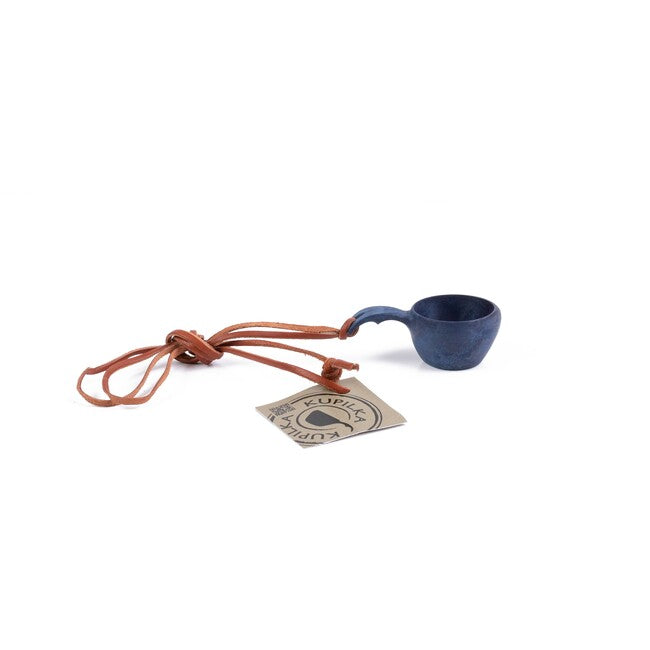 KUPILKA 1 Mini Mug with Leather Cord, Blue