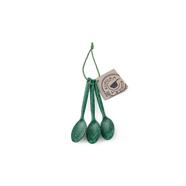 KUPILKA 3 Tea Spoon Set 3-Piece, Green