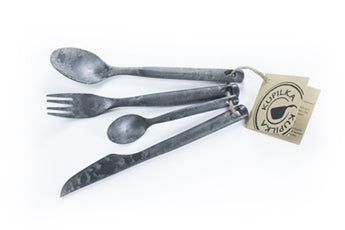 KUPILKA Camping Cutlery Set KCUTK0 Set of 4, Black