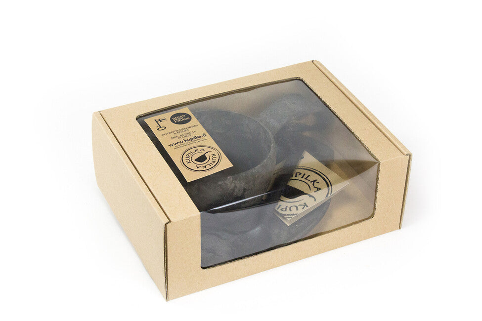 Kupilka Cup with Spoon and Plate, 210 ml, Black