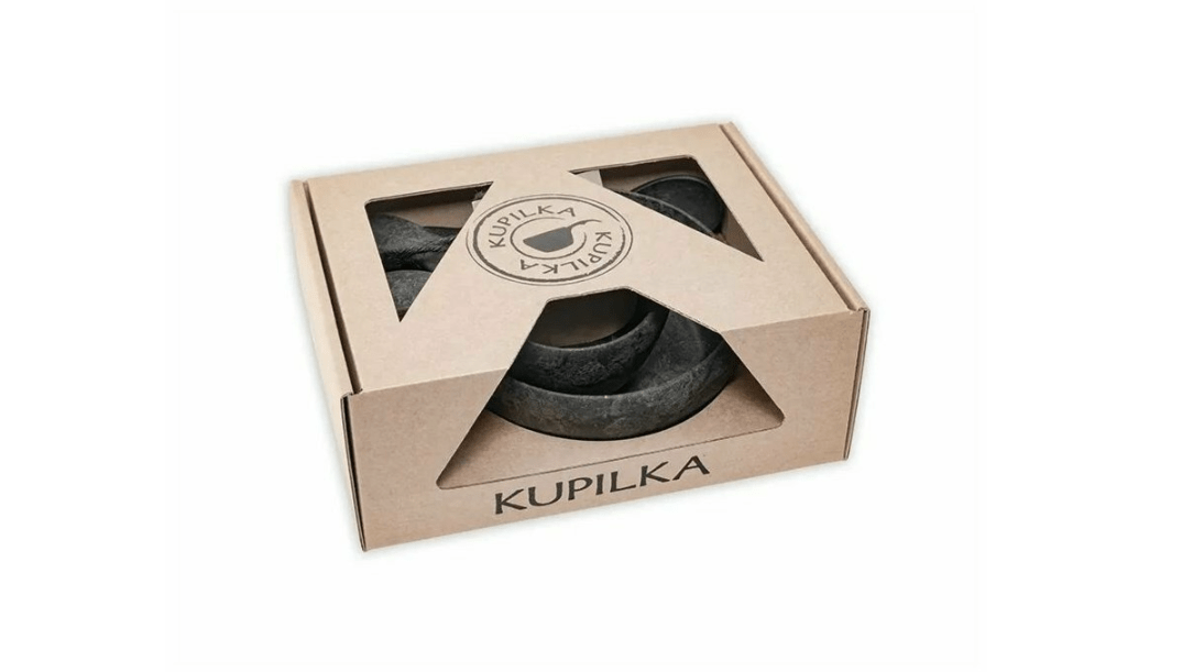 Kupilka Junior SET, black tableware set for hiking
