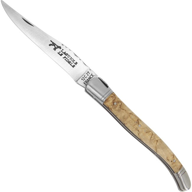 Laguiole Le Fidele Folding Knife, Birken Wood Handle
