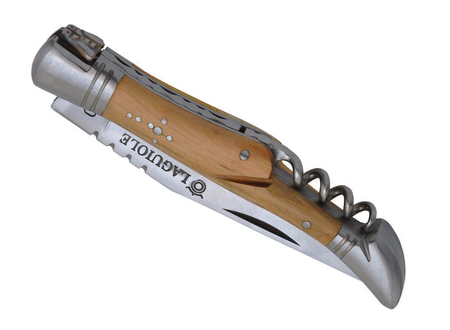 Laguiole DUB048 Pocket Knife with Corkscrew, Juniper Handle