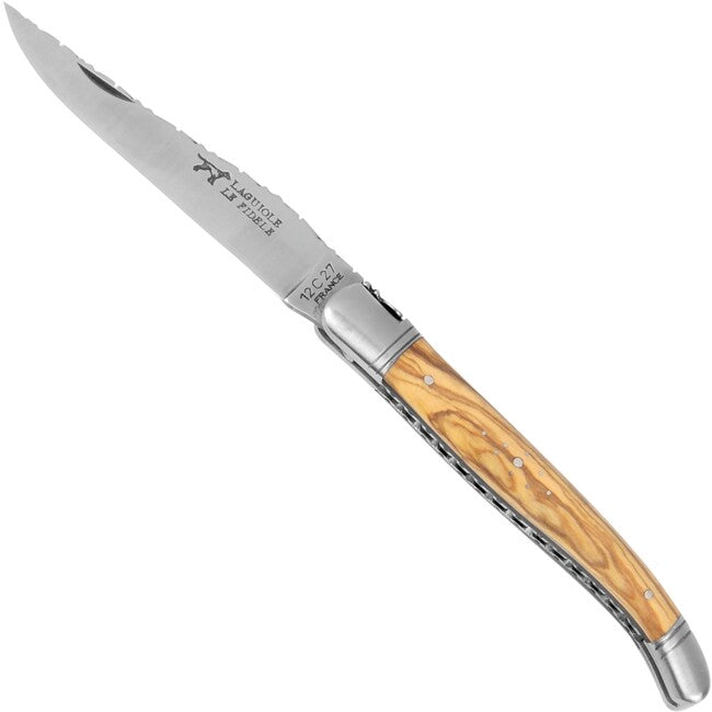Laguiole Le Fidele Pocket Knife, Olive Wood