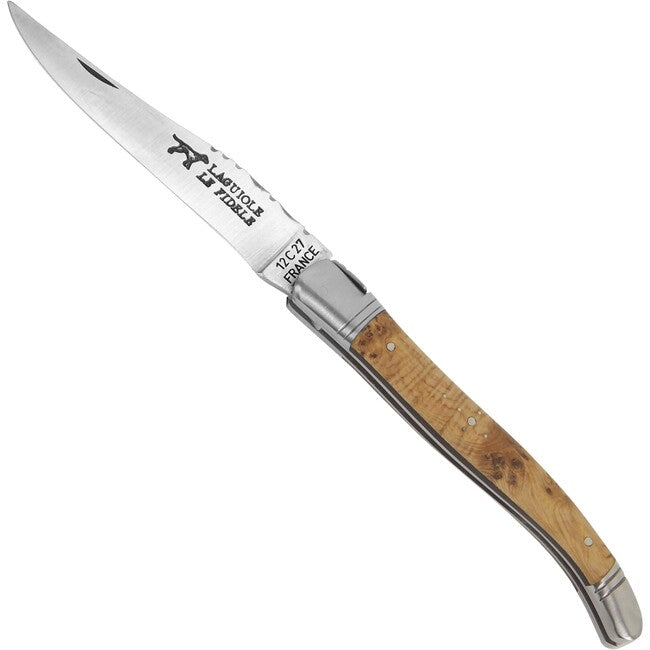 Laguiole Le Fidele Folding Knife, Juniper Wood Handle