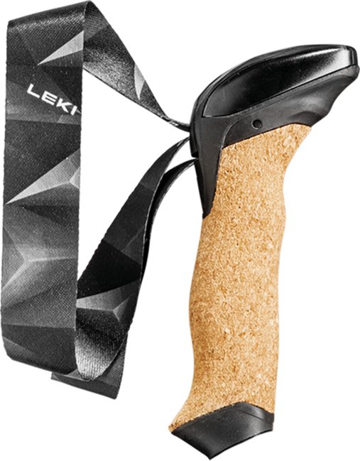 LEKI Aergon Air real Cork Skin Strap 4.0 Replacement Part, Black-Black, 16 mm