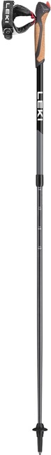 LEKI Nordic Walking Poles Spin, Black-Silver Grey-White, 100 - 130 cm
