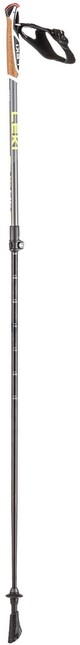 LEKI Spin Shark SL Nordic Walking Poles, Silver Grey-Dark Anthracite-Lime, 100-130 cm