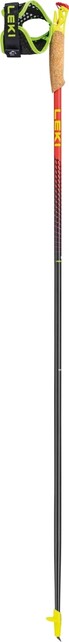Leki Trail Running Poles Vertical K, Natural Carbon-Bright Red-Neon Yellow
