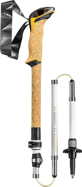 LEKI Cressida FX Carbon AS Trekking Poles, White-Mango-Silver, 100-120 cm