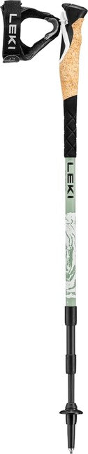 LEKI Cross Hike Carbon Trekking Poles, Envy Green-White-Black, 100-135 cm