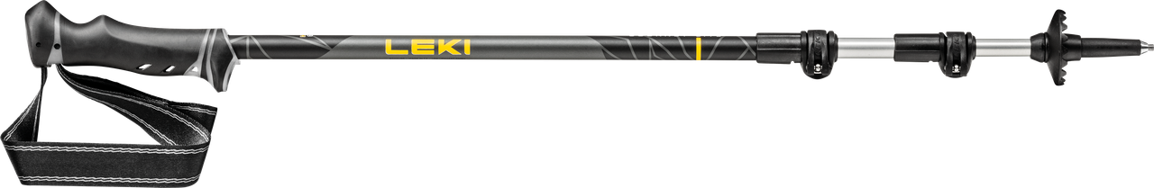 LEKI Journey Lite Trekking Poles, Dark Anthracite-Black-Mango, 100-135 cm