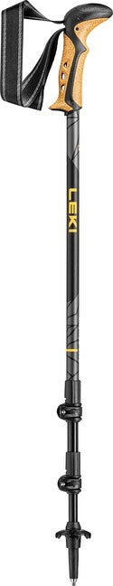 LEKI Khumbu Lite Trekking Poles, Black-Dark Anthracite-Mango, 100-135 cm