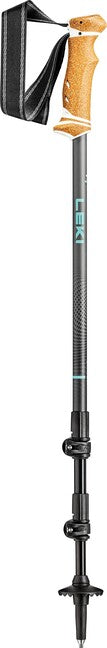 LEKI Lhasa Trekking Poles, Silver Grey-Dark Anthracite-Mint, 90-125 cm