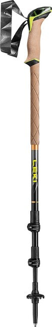 LEKI Sherpa Trekking Poles, Dark Anthracite-Copper-Neon Yellow, 110-145 cm