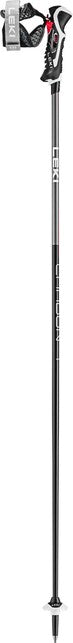 LEKI Carbon 14 3D Downhill Ski Poles, Black/Dark Anthracite/Light Red