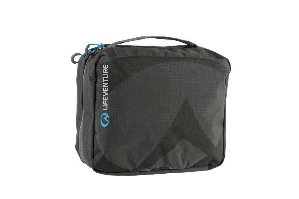 Lifeventure Nylon Laundry Bag with Two Compartments and Multiple Pockets 22 x 18 x 8 cm, Grey